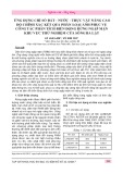 Ứng dụng chỉ số đất - nước - thực vật nâng cao độ chính xác kết quả phân loại ảnh phục vụ công tác phân tích biến động rừng ngập mặn khu vực thử nghiệm cửa sông Ba Lạt