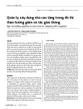 Quản lý xây dựng nhà cao tầng trong đô thị theo hướng giảm ùn tắc giao thông