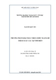 Luận văn Thạc sĩ Công nghệ thông tin: Phương pháp khai thác theo chiều ngang để trích xuất các tập phổ biến