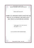 Luận án Tiến sĩ Công nghệ Sinh học: Nghiên cứu tính kháng kháng sinh ở mức độ phân tử của Salmonella spp. phân lập từ thực phẩm tại thành phố Hồ Chí Minh