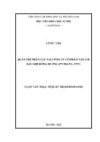 Luận văn Thạc sĩ Quản trị kinh doanh: Quản trị nhân lực tại Công ty cổ phần vận tải Dầu khí Đông Dương (PVTrans - PTT)