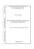 Luận văn Thạc sĩ Chính sách công: Thực hiện chính sách bảo hiểm y tế trên địa bàn huyện Đắk Mil, tỉnh Đắk Nông