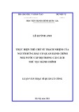 Luận văn Thạc sĩ Quản lý công: Thực hiện thể chế về trách nhiệm của người đứng đầu cơ quan hành chính nhà nước cấp Bộ trong cải cách thủ tục hành chính