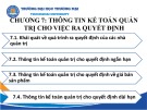 Bài giảng Kế toán quản trị doanh nghiệp - Chương 7: Thông tin kế toán quản trị cho việc ra quyết định