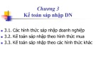 Bài giảng Kế toán tái cấu trúc doanh nghiệp - Chương 3: Kế toán sáp nhập doanh nghiệp