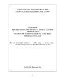 Giáo trình Môi trường và an toàn an ninh trong nhà hàng (Ngành: Nghiệp vụ nhà hàng - khách sạn - Trung cấp) - Trường Cao đẳng Bách khoa Nam Sài Gòn