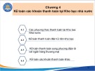 Bài giảng Kế toán công 2 - Chương 4: Kế toán các khoản thanh toán tại Kho bạc nhà nước