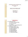 Bài giảng Dẫn luận ngôn ngữ - Chương 3: Từ vựng