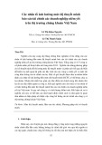 Các nhân tố ảnh hưởng mức độ thuyết minh báo cáo tài chính các doanh nghiệp niêm yết trên thị trường chứng khoán Việt Nam