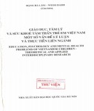 Nghiên cứu giáo dục, tâm lý và sức khỏe tâm thần trẻ em Việt Nam, Một số vấn đề lý luận và thực tiễn liên ngành: Phần 2