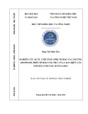 Luận văn Thạc sĩ Sinh học: Nghiên cứu sự ức chế tăng sinh tế bào và cảm ứng apoptosis trên tế bào ung thư của cao chiết cây sâm đá (Curcuma singularis)