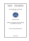 Luận văn Thạc sĩ Hóa học: Nghiên cứu thành phần, hoạt tính sinh học của loài rong lục Việt Nam