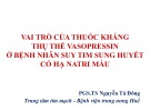 Bài giảng Vai trò của thuốc kháng thụ thể vasopressin ở bệnh nhân suy tim sung huyết có hạ natri máu - PGS.TS Nguyễn Tá Đông