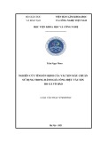 Luận văn Thạc sĩ Sinh học: Nghiên cứu tính ổn định của vắc xin mẫu chuẩn sử dụng trong đánh giá công hiệu vắc xin ho gà vô bào