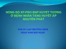 Bài giảng Nồng độ NT-PRO BNP huyết tương ở bệnh nhân tăng huyết áp nguyên phát