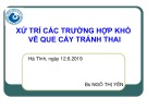 Bài giảng Xử trí các trường hợp khó về que cấy tránh thai - BS. Ngô Thị Yên