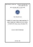 Luận án Tiến sĩ Sinh học: Nghiên cứu một số đặc điểm sinh học và hoàn thiện quy trình sản xuất giống cá Măng sữa Chanos chanos (Forsskål, 1775)