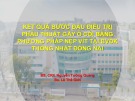 Bài giảng Kết quả bước đầu điều trị phẫu thuật gãy ổ cối bằng phương pháp nẹp vít tại BVĐK Thống nhất Đồng Nai