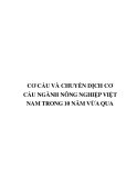 Cơ cấu và chuyển dịch cơ cấu ngành nông nghiệp Việt Nam trong 10 năm vừa qua