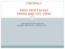 Bài giảng Kinh tế học khu vực công - Chương 3: Phân tích tài sản trong khu vực công