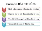 Bài giảng Kinh tế đầu tư - Chương 3: Đầu tư công