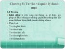 Bài giảng Kinh doanh chứng khoán - Chương 5: Tư vấn và quản lý danh mục