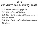 Bài giảng Luật Hình sự Việt Nam - Bài 3: Các yếu tố cấu thành tội phạm