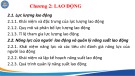 Bài giảng Lao động và việc làm - Chương 2: Lao động