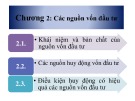 Bài giảng Kinh tế đầu tư - Chương 2: Các nguồn vốn đầu tư
