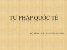 Bài giảng Tư pháp quốc tế - Chương 0: Mở đầu