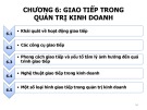 Bài giảng Tâm lý quản trị kinh doanh - Chương 6: Giao tiếp trong quản trị kinh doanh