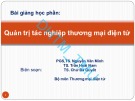 Bài giảng Quản trị tác nghiệp thương mại điện tử - PGS.TS Nguyễn Văn Minh