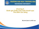 Bài giảng Quản trị chiến lược - Chương 4: Đánh giá chiến lược kinh doanh qua thẻ điểm cân bằng