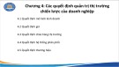 Bài giảng Quản trị thị trường chiến lược - Chương 4: Các quyết định quản trị thị trường chiến lược của doanh nghiệp