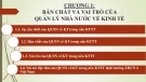 Bài giảng Quản lý nhà nước về kinh tế - Chương 1: Bản chất và vai trò của quản lý nhà nước về kinh tế