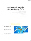 Bài giảng Quản trị tác nghiệp thương mại quốc tế - Chương 1: Các phương thức giao dịch thương mại quốc tế