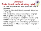 Bài giảng Quản trị công nghệ - Chương 7: Quản lý nhà nước về công nghệ (Trường ĐH Thương Mại)