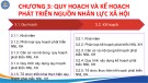 Bài giảng Quản lý nguồn nhân lực xã hội - Chương 3: Quy hoạch và kế hoạch phát triển nguồn nhân lực xã hội