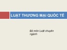 Bài giảng Luật thương mại quốc tế - Chương 1: Những vấn đề lý luận chung về Luật thương mại quốc tế (Trường ĐH Thương Mại)