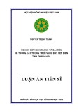 Luận án Tiến sĩ Khoa học cây trồng: Nghiên cứu hiện trạng và cải tiến hệ thống cây trồng trên vùng đất ven biển tỉnh Thanh Hóa