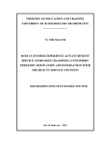 The dissertation of economic doctor: Does customer experience always benefit service companies? Examining customers’ epistemic motivation and interaction with service contexts