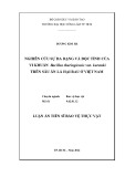 Luận án Tiến sĩ Bảo vệ thực vật: Nghiên cứu sự đa dạng và độc tính của vi khuẩn Bacillus thuringiensis var. kurstaki trên sâu ăn lá hại rau ở Việt Nam