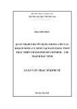 Luận văn Thạc sĩ Kinh tế: Quản trị rủi ro tín dụng trong cho vay khách hàng cá nhân tại Ngân hàng TMCP Phát triển Thành phố Hồ Chí Minh – Chi nhánh Bắc Ninh