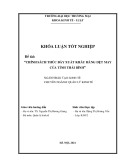 Khóa luận tốt nghiệp Kinh tế: Chính sách thúc đẩy xuất khẩu hàng dệt may của tỉnh Thái Bình