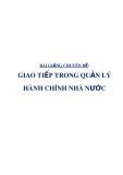 Bài giảng chuyên đề: Giao tiếp trong quản lý hành chính nhà nước