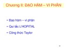 Bài giảng Toán cao cấp A1: Chương 2 - Võ Duy Minh