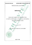 Luận văn Thạc sĩ Khoa học lâm nghiệp: Bước đầu nghiên cứu tính bền vững của rừng trồng Keo lá tràm tại lâm trường Thạch Hà tỉnh Hà Tĩnh