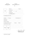 Mẫu Tờ khai cấp chứng minh nhân dân (Mẫu CM4)