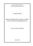 Luận văn Thạc sĩ Kinh tế: Hiệu quả kinh doanh của Công ty Cổ phần vận tải và dịch vụ Petrolimex Hà Tây