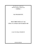 Luận văn Thạc sĩ Kinh tế: Phát triển nhân lực tại Công ty Cổ phần Chứng khoán MB